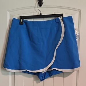 Anthro Blue Wrap Style Skort‎